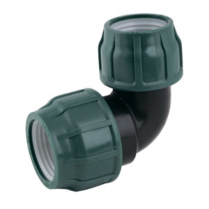 Отвод 90 градусов ПНД компрессионный 32x32 мм (1 1/4")