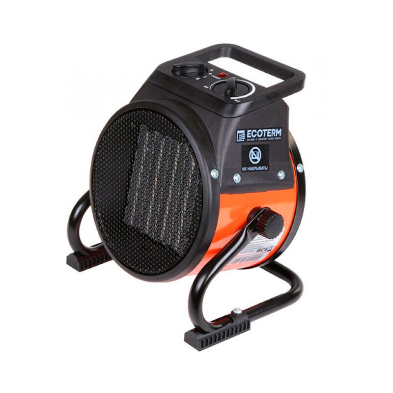 Нагреватель воздуха Ecoterm EHR-02/1D (пушка, 2 кВт, 220 В, термостат) — изображение 2