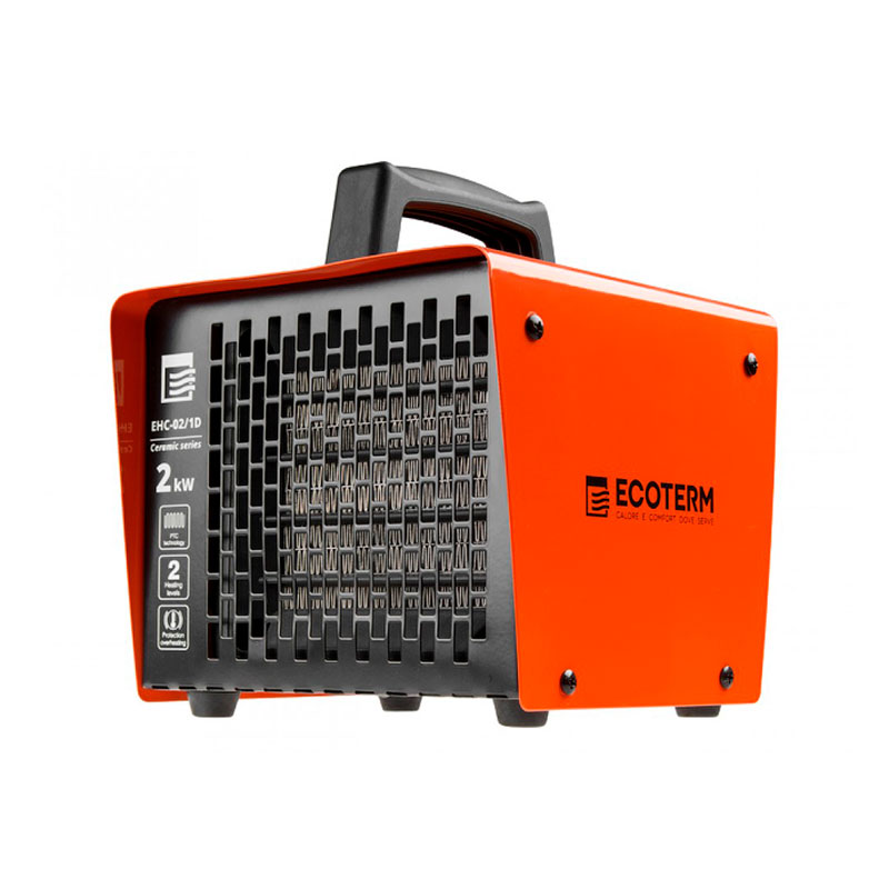 Product image for Нагреватель воздуха Ecoterm EHC-02/1D (кубик, 2 кВт, 220 В, термостат, керамический)