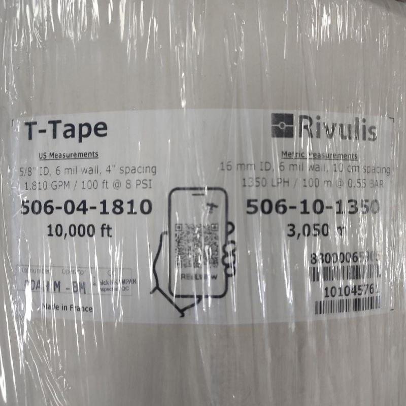Капельная лента 10см Rivulis T-tape 6mils 3050м — изображение 2